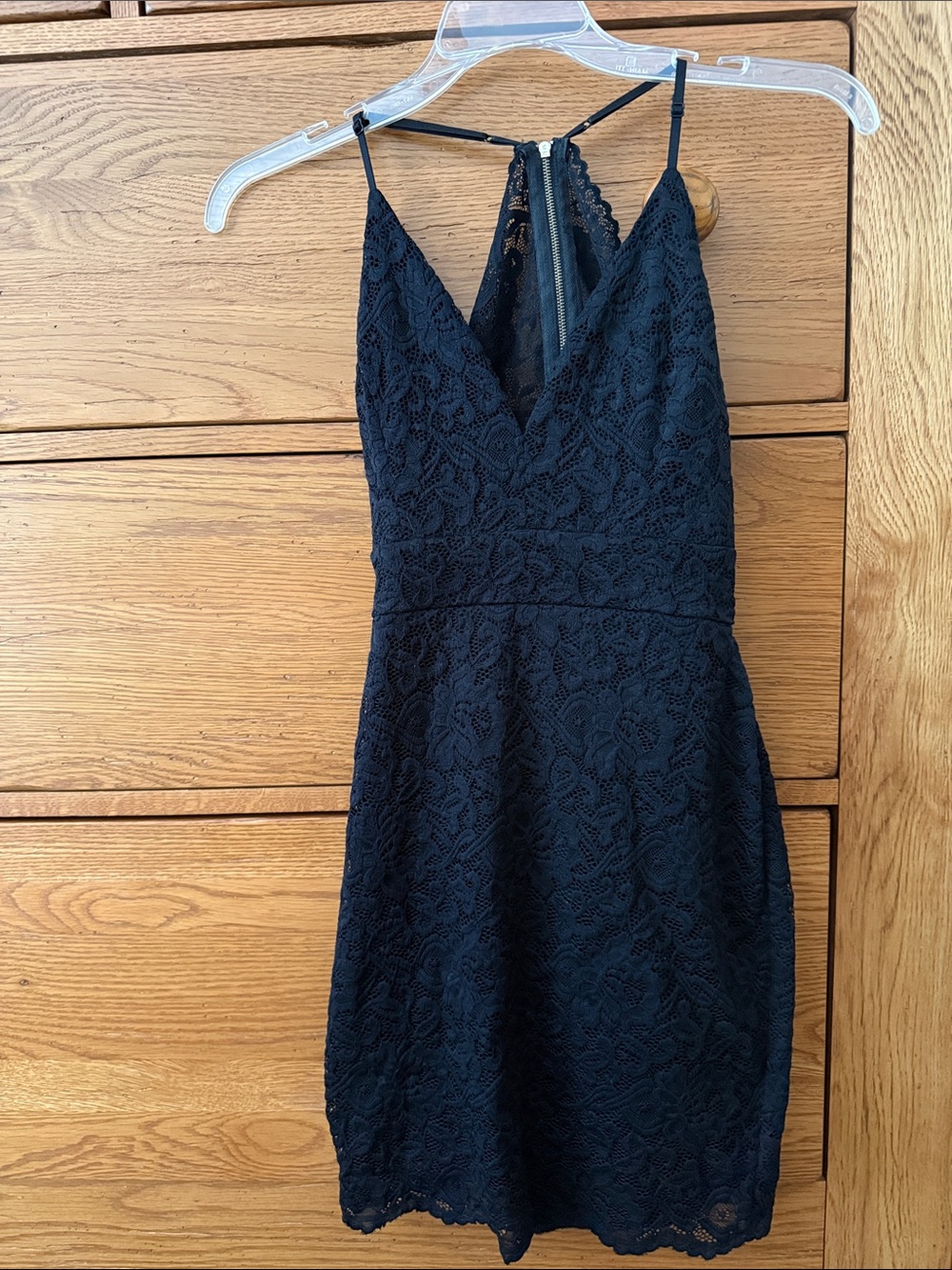 Windsor Black Lace V-Neck Mini Dress